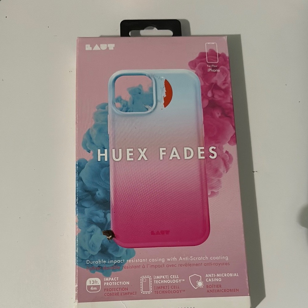 iPhone 13 mini - Pink and Blue Minimalist Phone Case